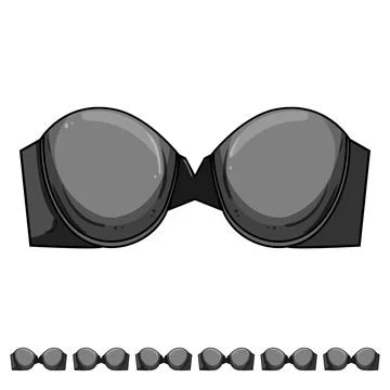 Seamless strapless bra cartoon vector graphic Stock Illustration