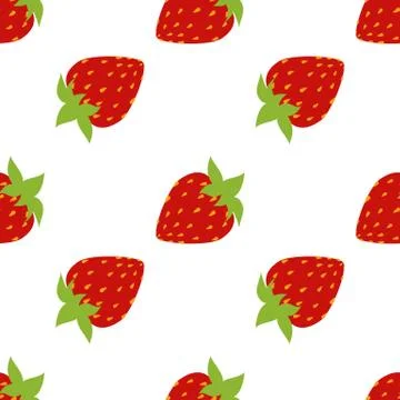 Seamless of strawberries Stock Illustration