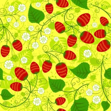 Seamless strawberry pattern. Illustrazione stock
