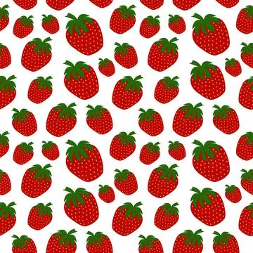 Seamless strawberry pattern. Stock Illustration