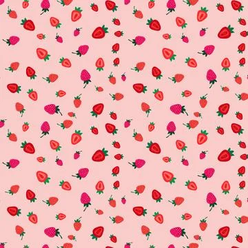 Seamless Strawberry Pattern Stock Illustration