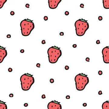 Seamless Strawberry pattern Stock Illustration