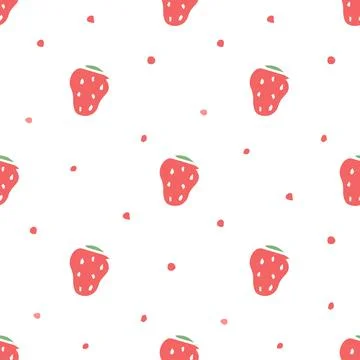 Seamless Strawberry pattern Stock Illustration