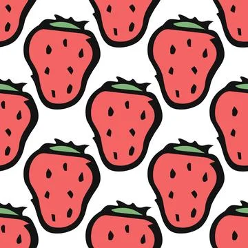 Seamless Strawberry pattern Stock Illustration