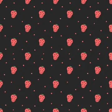 Seamless Strawberry pattern Stock Illustration