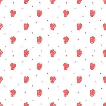 Seamless Strawberry pattern Stock Illustration
