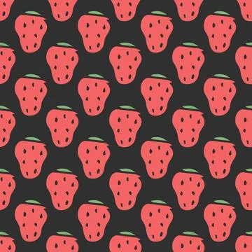 Seamless Strawberry pattern Stock Illustration