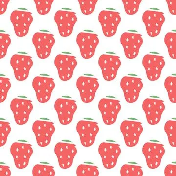 Seamless Strawberry pattern Stock Illustration