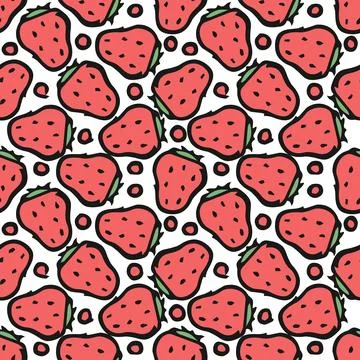 Seamless Strawberry pattern Stock Illustration