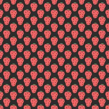 Seamless Strawberry pattern Stock Illustration