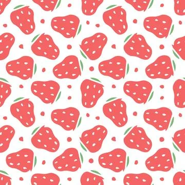 Seamless Strawberry pattern Stock Illustration