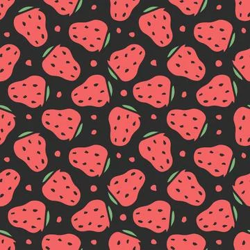 Seamless Strawberry pattern Stock Illustration