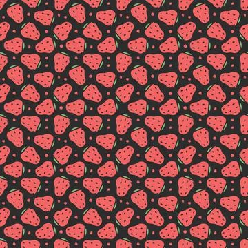 Seamless Strawberry pattern Stock Illustration