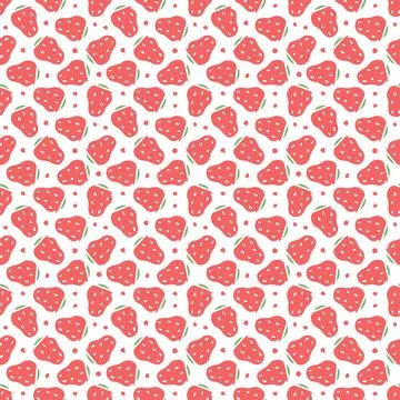 Seamless Strawberry pattern Stock Illustration