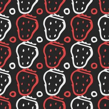 Seamless Strawberry pattern Stock Illustration