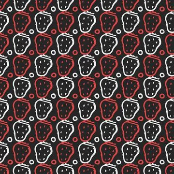 Seamless Strawberry pattern Stock Illustration
