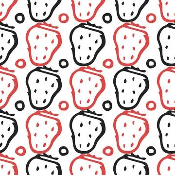 Seamless Strawberry pattern Stock Illustration