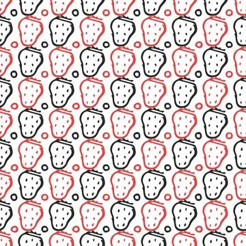 Seamless Strawberry pattern Stock Illustration