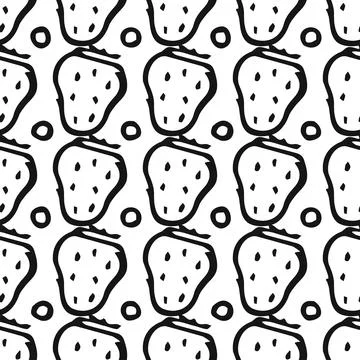 Seamless Strawberry pattern Stock Illustration