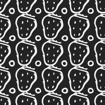 Seamless Strawberry pattern Stock Illustration