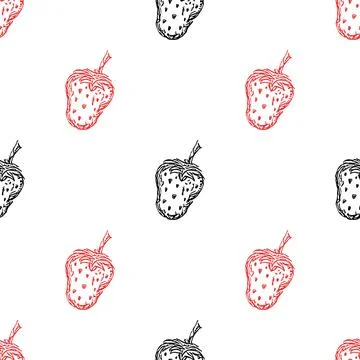 Seamless Strawberry pattern Stock Illustration