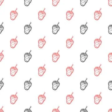 Seamless Strawberry pattern Stock Illustration