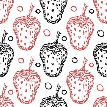 Seamless Strawberry pattern Stock Illustration