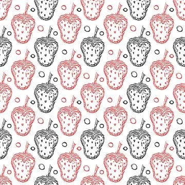 Seamless Strawberry pattern Stock Illustration