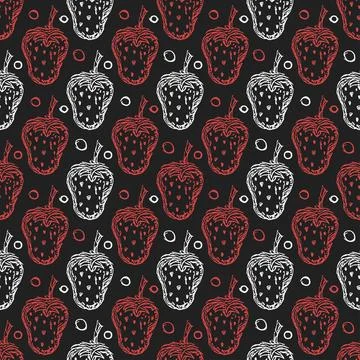 Seamless Strawberry pattern Stock Illustration