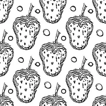Seamless Strawberry pattern Stock Illustration