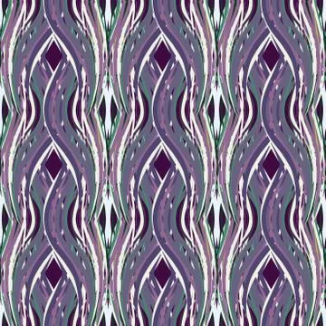 Seamless striped abstract white pattern on a purple background. vector Stock Illustration