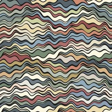 Seamless striped multicolored pattern. Vector illustration. Stock Illustration