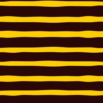 Seamless striped pattern 80s style. Retro cartoon black and yellow color Stock Illustration