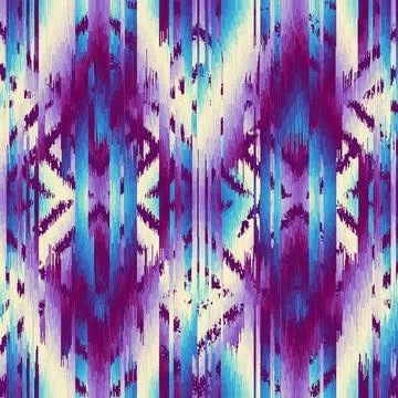 Seamless striped pattern in Aztec style. Folk embroidery.. Aztec ikat style Stock Illustration