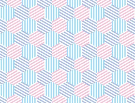 Seamless striped pattern. Fun and simple summer pattern of stripes. Rose moti Stock Illustration