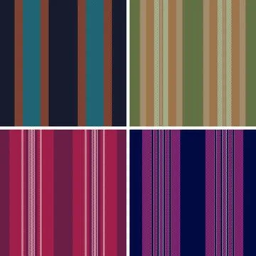 Seamless striped pattern pack for family traditions and home warmth. Perfec.. Stock Illustration