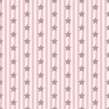 Seamless striped star pattern baby pink pastel background cute nursery design 스톡 일러스트