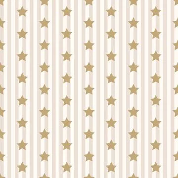 Seamless striped star pattern ivory gold elegant wedding background soft luxury Stock Illustration