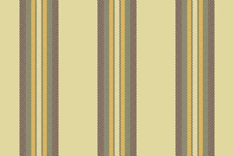 Seamless striped textile. Vertical lines pattern in beige, brown and yellow.  Stock Illustration