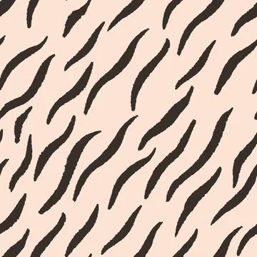 Seamless striped tiger pattern, vector illustration. Illustrazione stock