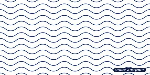 Seamless striped wave geometric pattern. Elegant outline wavy background. W.. Stock Illustration
