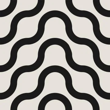 Seamless striped wavy pattern. Vector simple endless background. Creative 스톡 일러스트