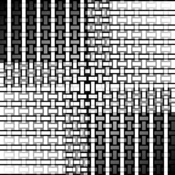 Seamless stripes and rectangles pattern black gray white blurred Stock Illustration