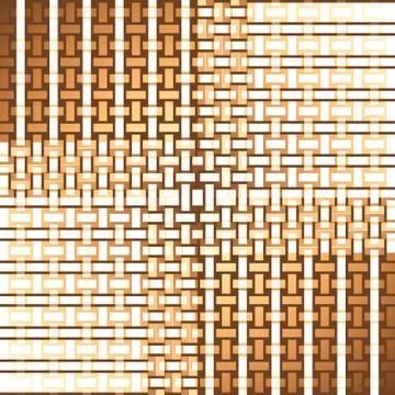 Seamless stripes and rectangles pattern brown beige white Stock Illustration