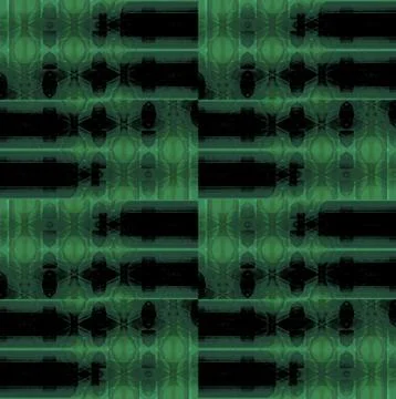 Seamless stripes pattern green black Stock Illustration