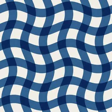 Seamless stripes Pattern vintage blue 9 Wavy Grid 15 09 2026 09.30 Stock Illustration