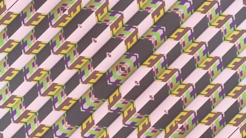 Seamless, stylish 3D animation with a moving, kaleidoscopic pattern 4K Stock Footage 320861967