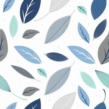 Seamless stylish leaves pattern Stock Illustration