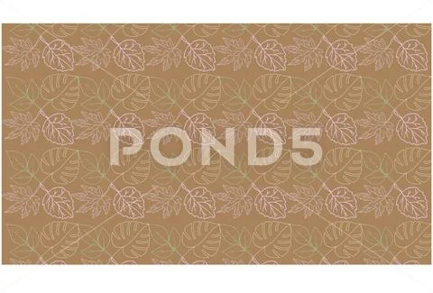 Seamless stylish leaves pattern vector background Stock-Illustration