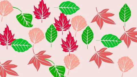 Seamless stylish leaves pattern vector background Stock Illustration